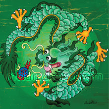 Load image into Gallery viewer, Art Tee Shirt《Green Dragon》