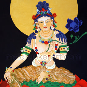 11.69"x16.5" Art Paper Print《Lotus Buddha》