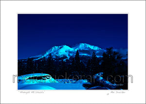 7"x5" Art Print《Midnight Mt.Shasta》