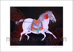 7"x5" Art Print《White Horse》