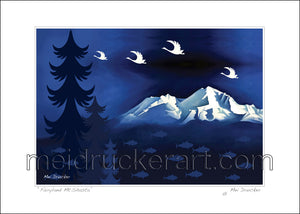 7"x5" Art Print《Fairyland Mt.Shasta》