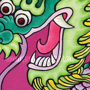 2.7"x2.7" Art Magnet《Purple Dragon》