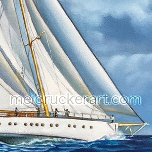 11"x8.5" Art Paper Print《Sailboat》