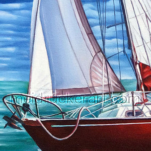 8.5"x11" Art Paper Print《Sailboat》