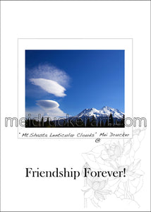 5"x7" Friendship Forever Card《Mt.Shasta Lenticular Cloud》