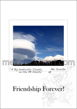 Load image into Gallery viewer, 5&quot;x7&quot; Friendship Forever Card《A Big Lenticular Cloud on Mt.Shasta》