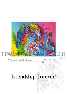 5"x7" Friendship Forever Card《Phoenix with Peony》