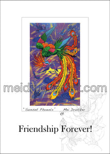 5"x7" Friendship Forever Card《Phoenix In Flight》