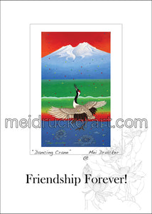 5"x7" Friendship Forever Card《Dancing Crane》