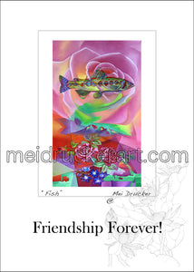 5"x7" Friendship Forever Card《Happy Fish》