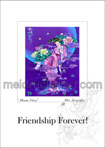 5"x7" Friendship Forever Card《Moon Fairy》