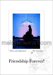 5"x7" Friendship Forever Card《Peace and Happiness》