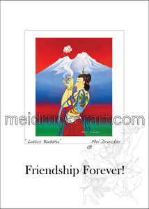 5"x7" Friendship Forever Card《Lotus Buddha》