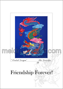 5"x7" Friendship Forever Card《Fireball Dragon》