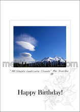Load image into Gallery viewer, 5"x7" Happy Birthday Card《Mt.Shasta Lenticular Cloud》