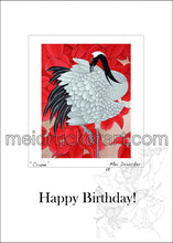 Load image into Gallery viewer, 5&quot;x7&quot; Happy Birthday Card《Crane》