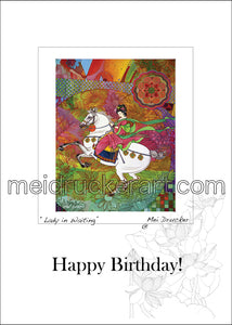 5"x7" Happy Birthday Card《Lady in Waiting》