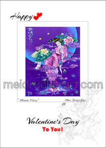 5"x7" Valentine's Day Card《Moon Fairy》