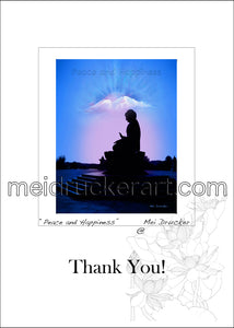 5"x7" Thank You Card《Peace and Happiness》