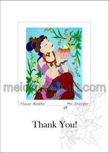 5"x7" Thank You Card《Flower Buddha》