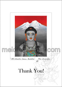 5"x7" Thank You Card《Mt.Shasta Snow Buddha》