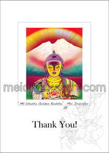 5"x7" Thank You Card《Mt.Shasta Golden Buddha》
