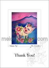 Load image into Gallery viewer, 5"x7" Thank You Card《Happy Pig》