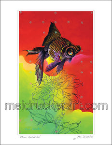 8.5"x11" Art Print《Moor Goldfish》