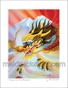 8.5"x11" Art Print《Dragon over Mt.Shasta》