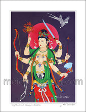 Load image into Gallery viewer, 8.5&quot;x11&quot; Art Paper Print《Eight_Arms Guanyin Buddha》