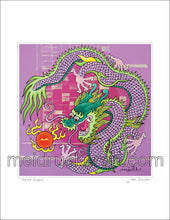 Load image into Gallery viewer, 8.5&quot;x11&quot; Art Print《Purple Dragon》