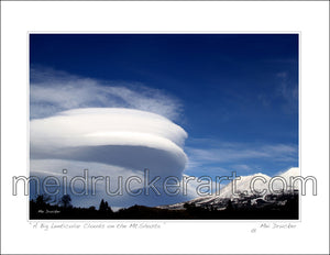 11"x8.5" Art Print《A Big Lenticular Clouds on the Mt.Shasta》