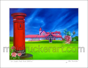 11"x8.5" Art Paper Print《Sri Lanka Pink Post Office》