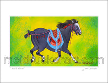 Load image into Gallery viewer, 11&quot;x8.5&quot; Art Paper Print《Black Horse》