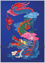 Load image into Gallery viewer, 5&quot;x7&quot; Art Card《Blue Dragon》