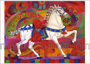5"x7" Art Card《Mongolian Horse》