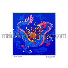 Load image into Gallery viewer, 16&quot;x16&quot; Art Matted Print《Blue Dragon》