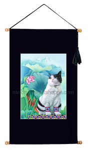 16.5"x28.5" Art Printed Wall Hanging《Lucky Cat》