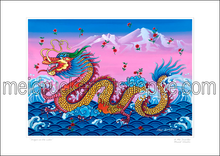 Load image into Gallery viewer, 16.5&quot;x11.69&quot;Art Paper Print《Dragon on the Water》