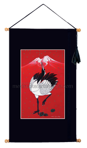 16.5"x28.5" Art Printed Wall Hanging《Red Crane》