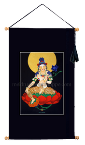 16.5"x28.5" Art Printed Wall Hanging《Lotus Buddha》