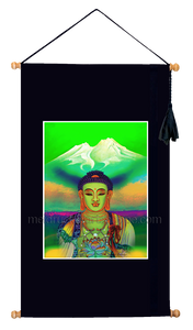 16.5"x28.5" Art Printed Wall Hanging《Mt.Shasta  Light Shines Buddha》