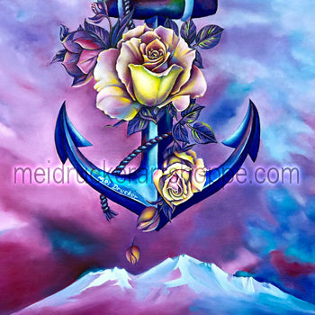 Rafael Marte Tattoos : Tattoos : Flower Rose : Graphic anchor with  realistic roses