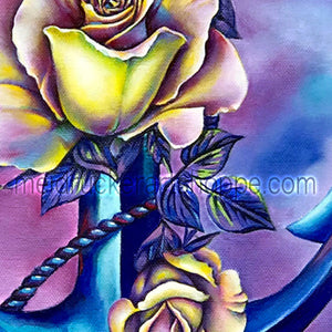 8.5"x11" Art Paper Print《Anchor & Rose》