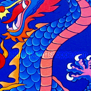 16"x16" Art Matted Print《Blue Dragon》