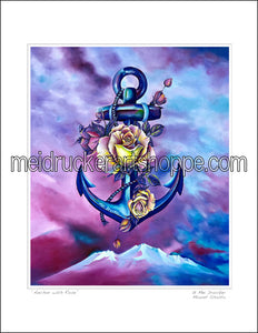 8.5"x11" Art Paper Print《Anchor & Rose》