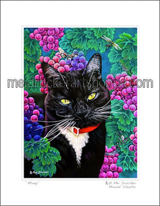 8.5"x11" Art Paper Print (  3 more cats styles )