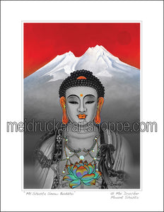 8.5"x11" Art Paper Print《Mt.Shasta Snow Buddha》