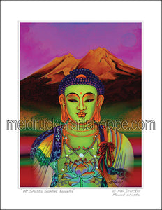 8.5"x11" Art Paper Print《Mt.Shasta Sunset Buddha》