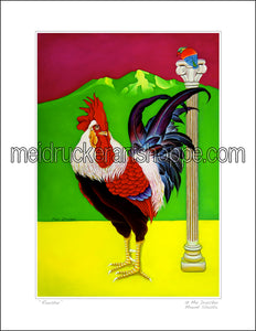 8.5"x11" Art Paper Print《Rooster》